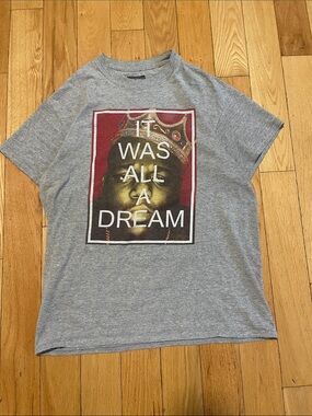 Gray Short Sleeve Graphic Tee - 'It Was All A Dream'